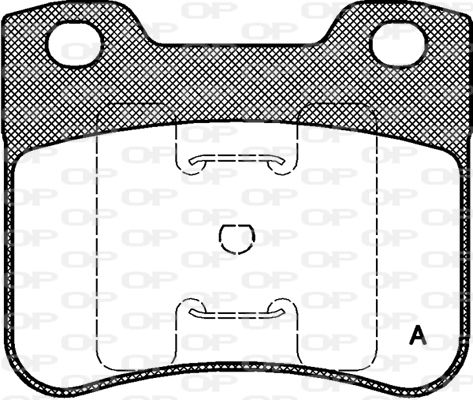 OPEN PARTS stabdžių trinkelių rinkinys, diskinis stabdys BPA0247.10
